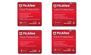 McAfee Total Protection 2025 for One or Two Years (Up to 84% Off)