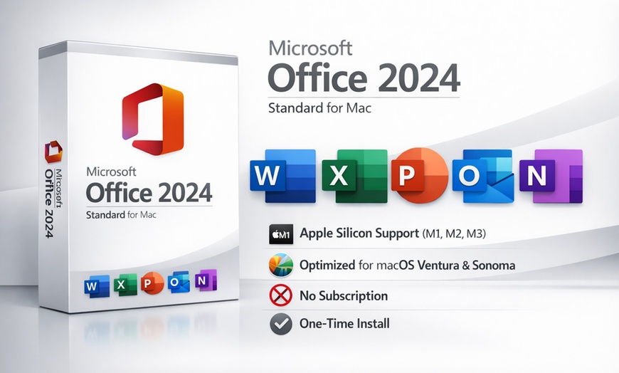 Image 2: Microsoft Office 2024 Standard for Windows or Mac – Lifetime License