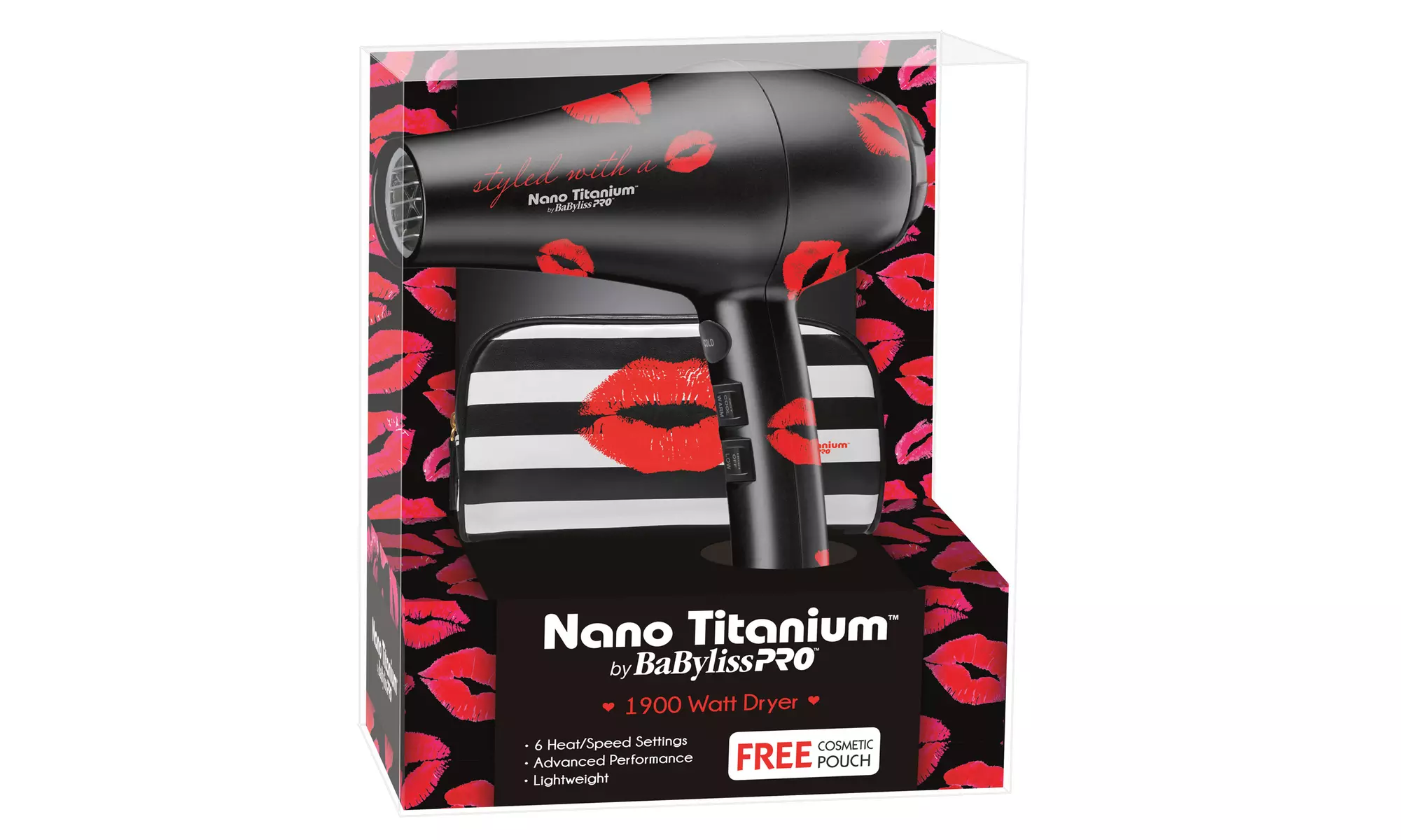 Babyliss Pro Titanium Hair Dryer Plus Free Cosmetic Pouch - Second Medium