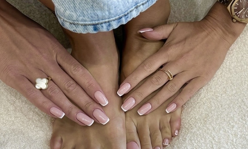 Image 1: Treat Yourself with Gel Manicure or Gel Pedicure or Combo of Both