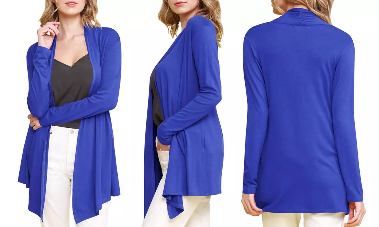 Open Front Cardigan S-3X by Made By Johnny Plus Size Sweater  