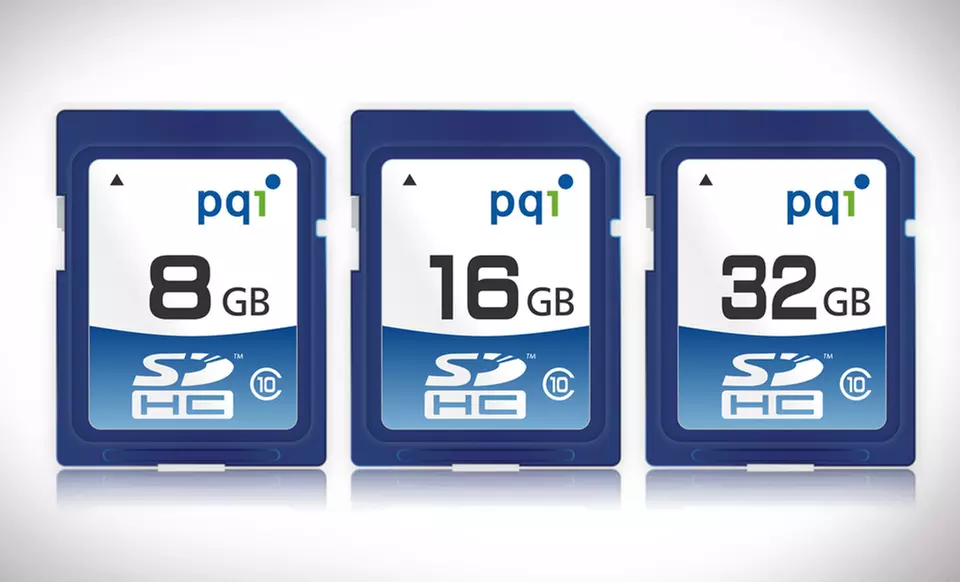 8-, 16-, or 32-Gigabyte PQI SDHC Class-10 Flash Memory Card (Up to 88% Off) - Primary Image