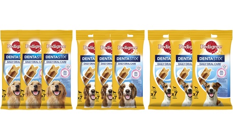 Fino a 112 confezioni di Pedigree Dentastix Snack per l'Igiene Orale Small o Medium