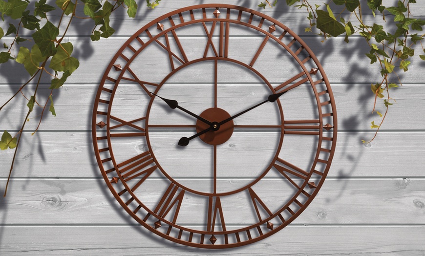 Image 5: Roman Numeral Garden Wall Clock