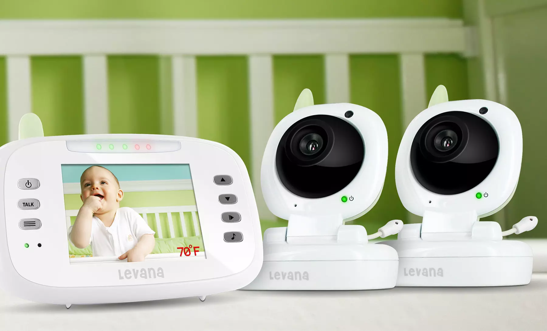 Levana Safe n' See Advanced Video Baby-Monitor Set with 2 Cameras (LV-TW502-2C). Free Returns. - Primary Image