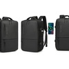 Image 2: KONO PVC Coated Water-Resistant Backpack Travel Business Laptop Bag
