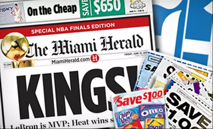 $9 for 12-Month Sunday Home Delivery to the "Miami Herald" ($80.13 Value) - Primary Image