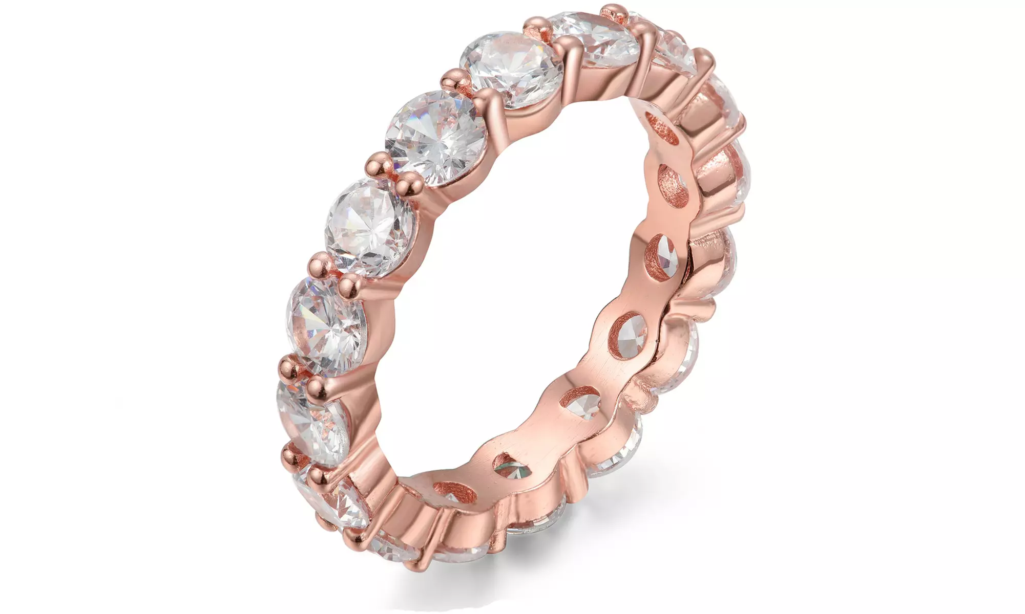 Luxury Cubic Zirconia Eternity Ring Collection in Sterling Silver