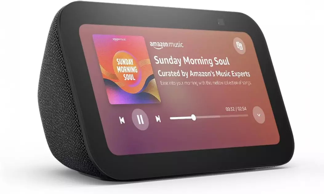 New Amazon Echo Show 5 (3rd Gen) Smart Display - 5.5'', Deeper Bass, Camera Cover, Smart Home Hub