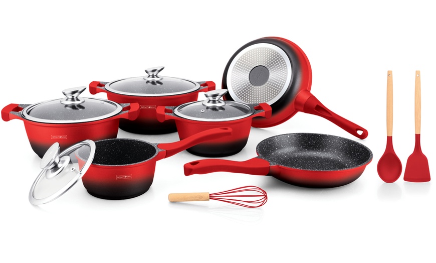 Image 6: Batería de cocina de aluminio fundido con 13 piezas, de Royalty Line