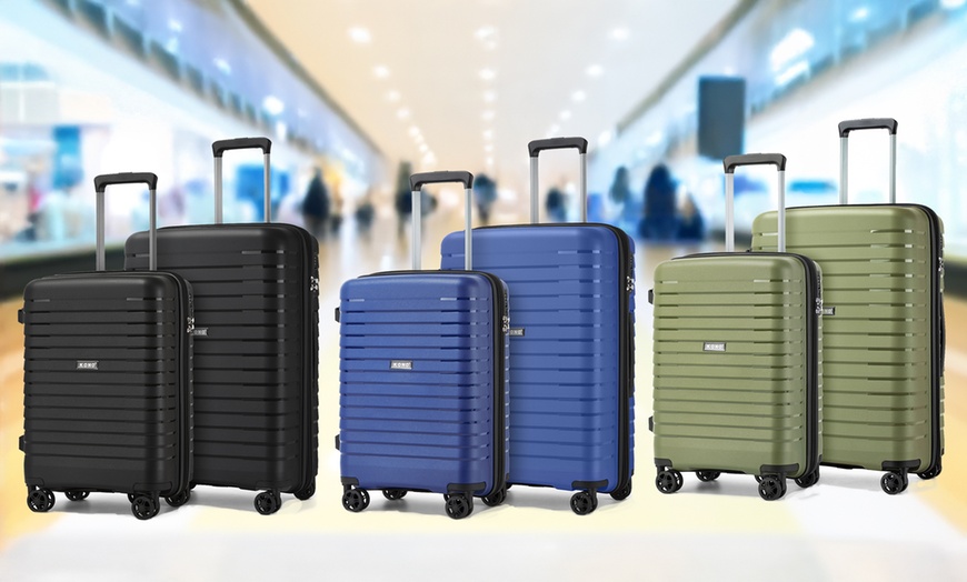 Image 1: Maleta o juego de 2 maletas Kono con portavasos y cerradura TSA