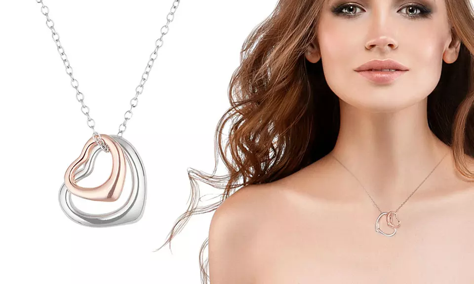 Collier à pendentifs en forme de cœurs - Primary Image