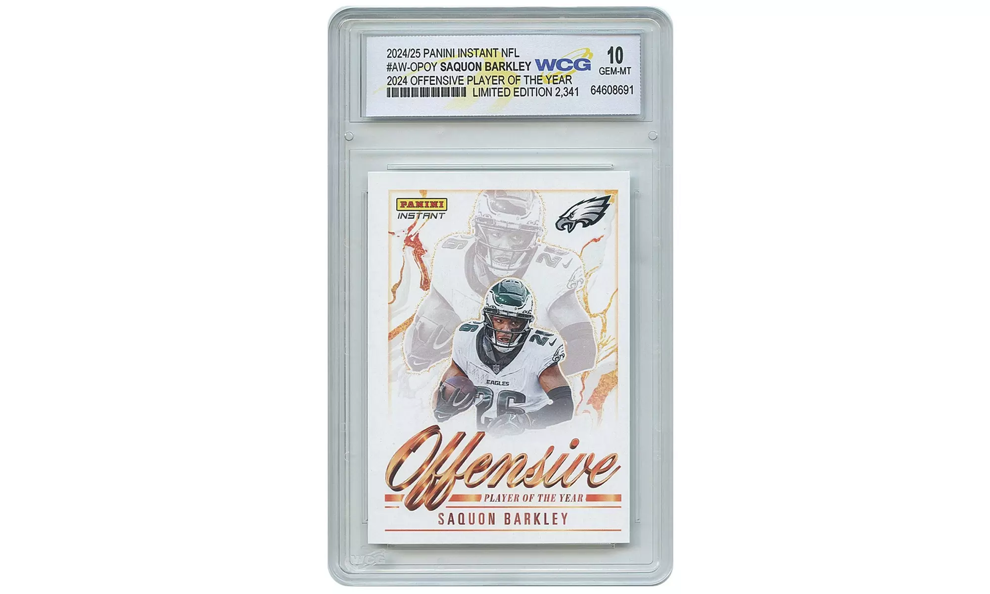 2024 Panini SAQUON BARKLEY NFL Offensive Player of Year Card Eagles Gem Mint 10