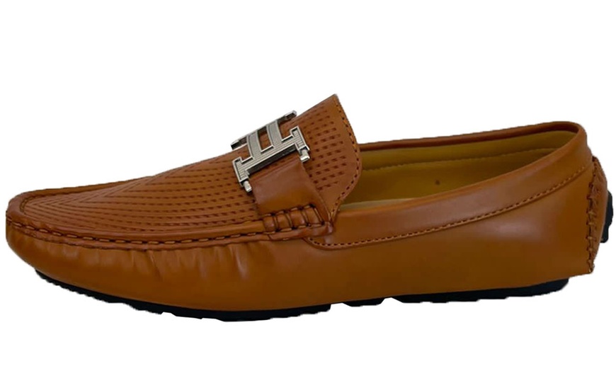 Image 6: Men's Slip-on Leather-Look Moccasins