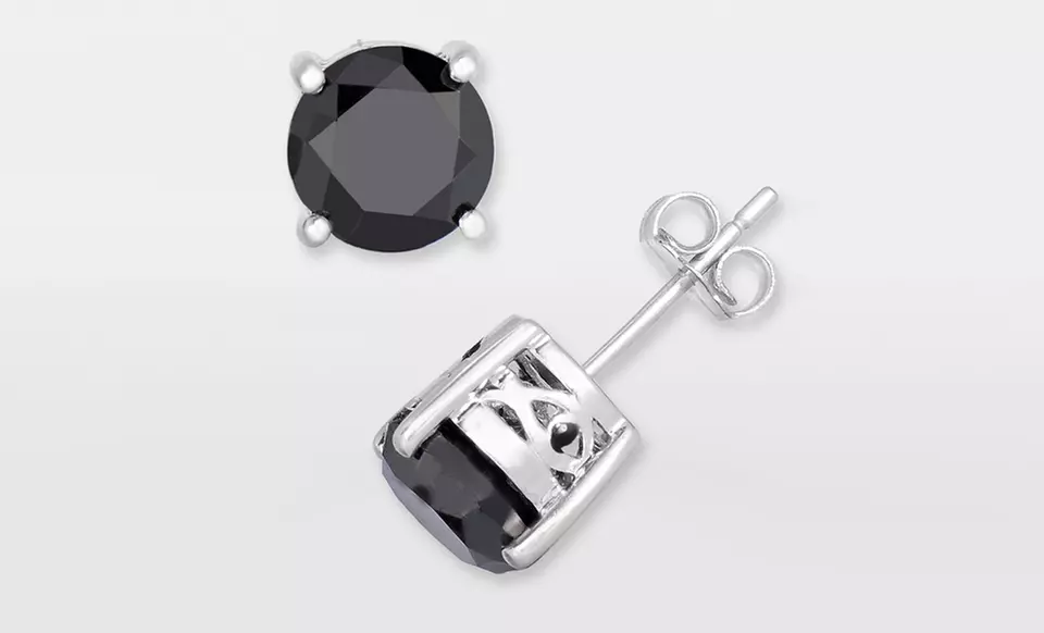 1.00-Carat Black Diamond Stud Earrings by Femme Luxe﻿. Free Returns. - Primary Image