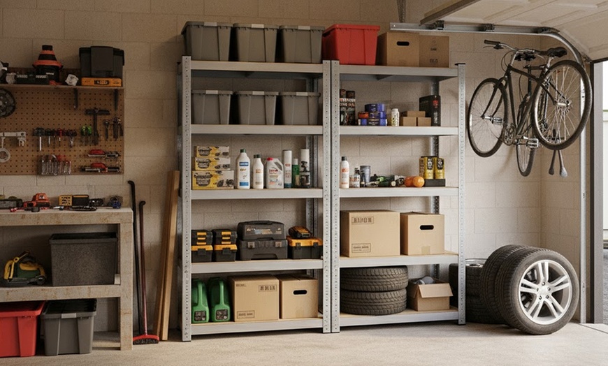 Image 6: Set di 2 scaffali in metallo con 5 ripiani