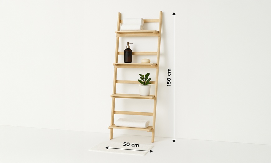 Image 4: Scaffale/libreria in legno con mensole pieghevoli 