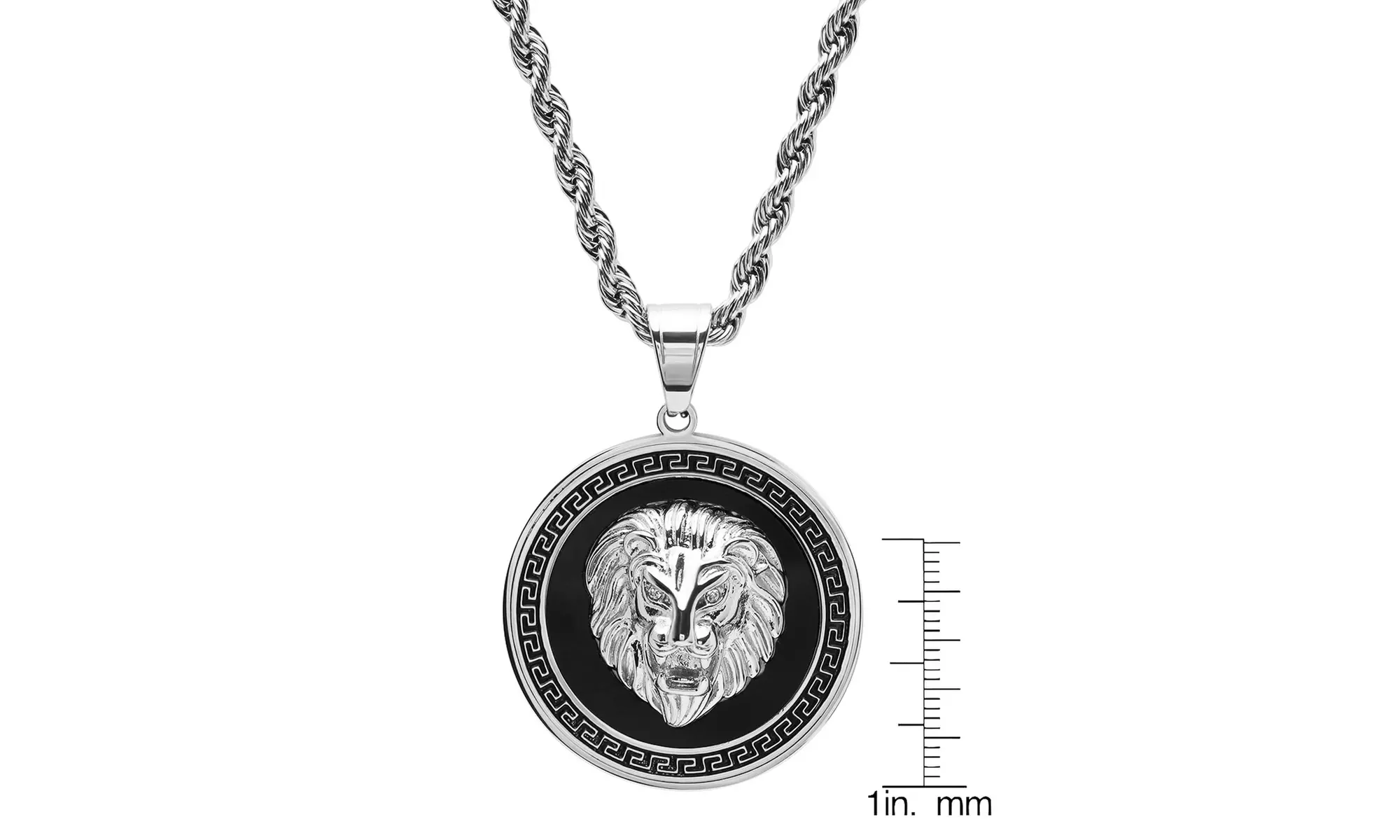 Men's Stainless Steel Lion Head Pendant