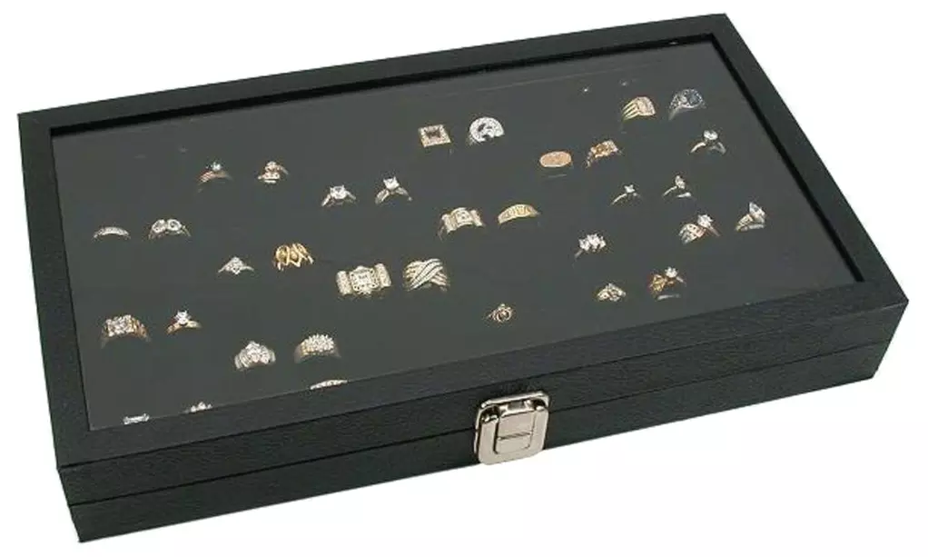 Glass-Top Ring Display Case - Second Medium