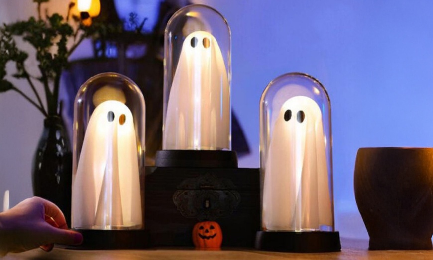 Image 2: Halloween Glowing Ghost Night Light Ornament