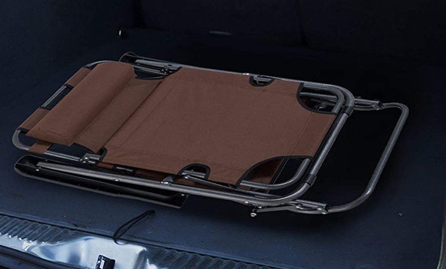 Image 4: Outsunny 2 in 1 Folding Sun Lounger Reclining Garden Chair