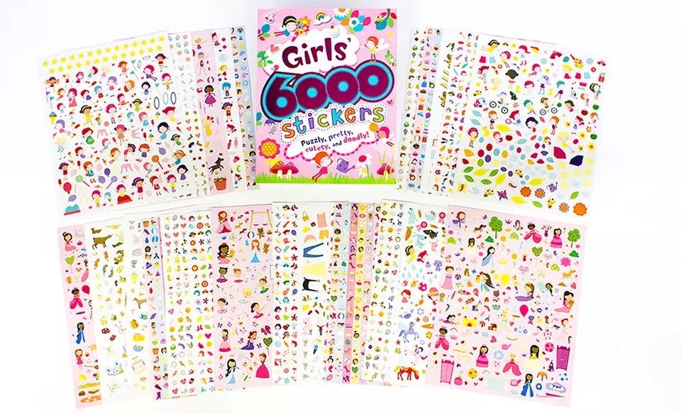 Girls' 6000 Stickers Activity Book - Primary Image