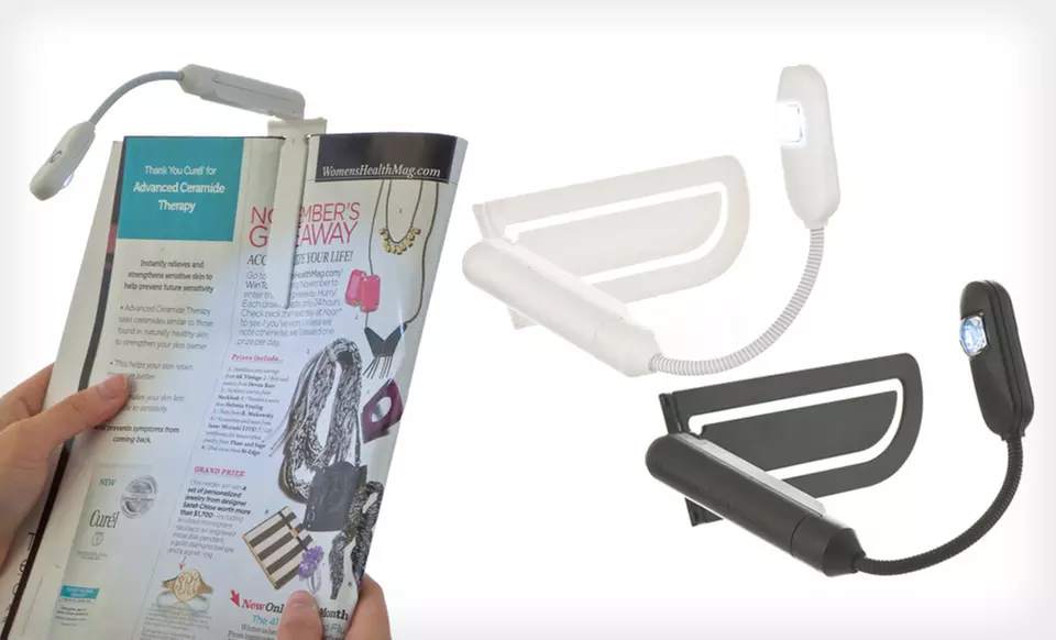 $3.99 for a Graphite or White M-Edge Touch-Activated e-Luminator Book Light ($22.99 List Price) - Primary Image