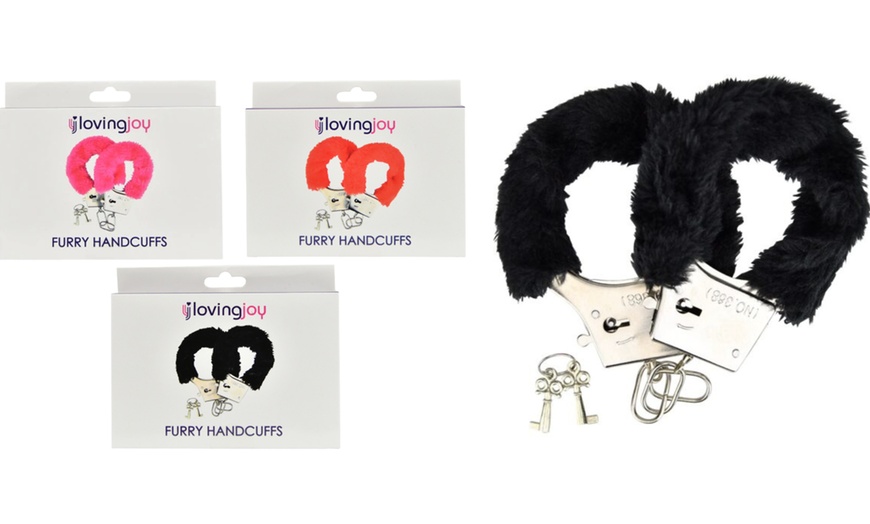 Image 1: Loving Joy Furry Handcuffs 