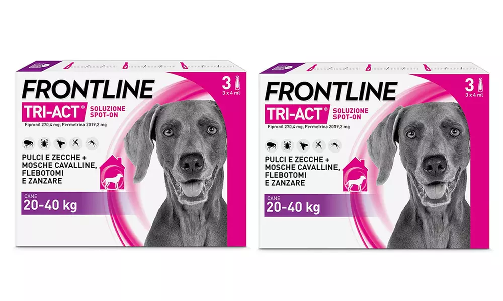 Fino a 12 pipette Frontline Tri-Act® Spot-on per cani
