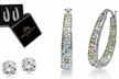 Inside Out Hoops With Free 2.00 CTTW Studs With Crystals From Swarovski  - Second Medium