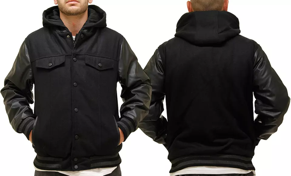 Steve Madden Hooded Varsity Jacket - Second Medium