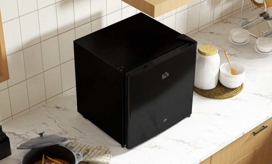 Image 3: HomCom 46L Lockable Countertop Fridge