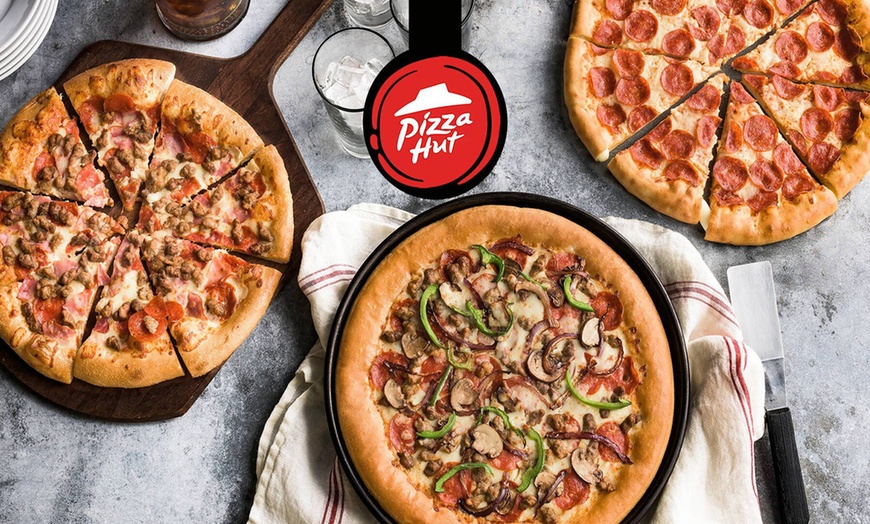 Image 1: Large Pizza or Pizza with Soft Drink at Pizza Hut Newcastle