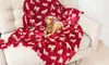 Ultra Plush Dog Silhouette Fleece Throw Blanket