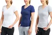 3-Pack Women's Egyptian Cotton-Blend V-Neck Tee - Second Medium