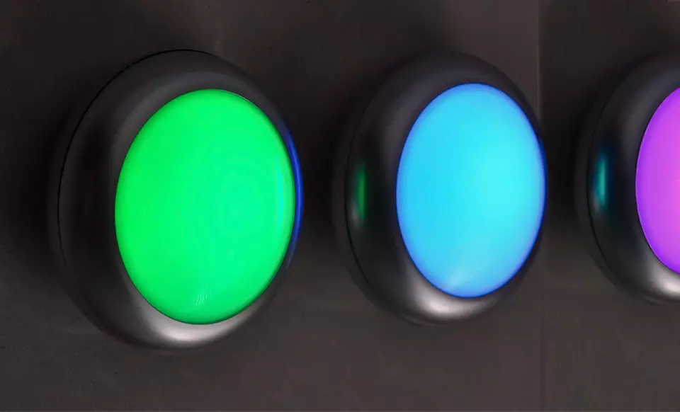 AquaLight Color-Changing LED Shower/Bath/Pool Spa Light - 2-Pack - Second Medium