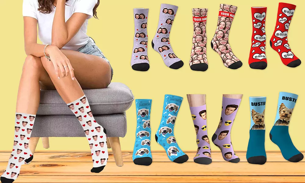 Up to 83% Off Custom Photo Socks from Justyling