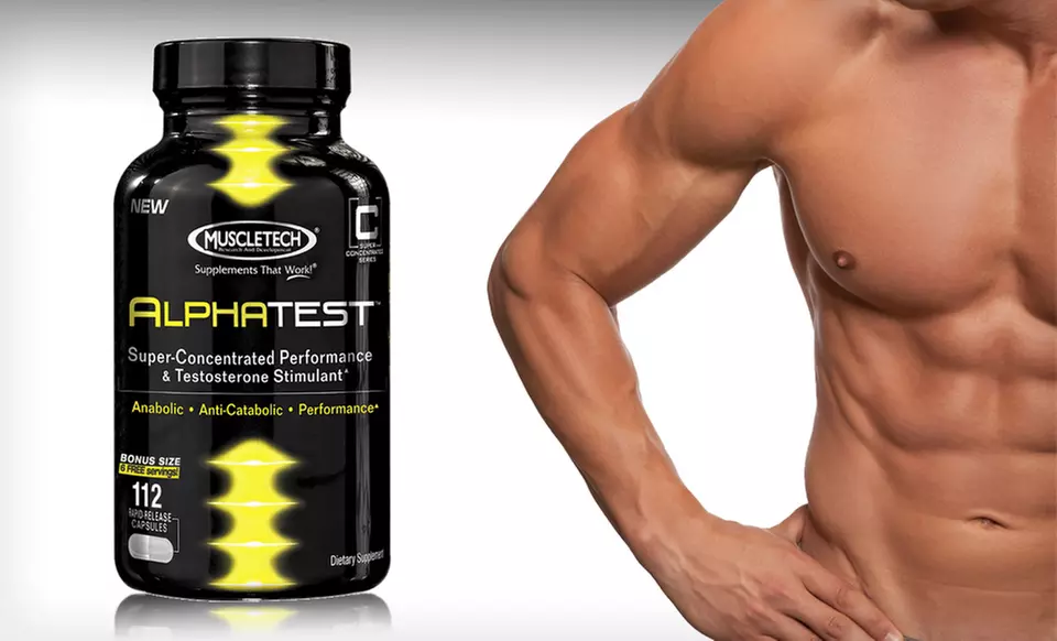 $24.99 for a 112-Capsule Bottle of MuscleTech AlphaTest Testosterone Booster ($79.99 List Price). Free Shipping. - Primary Image