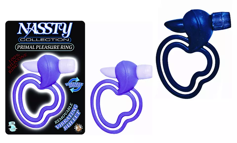 Primal Pleasure Men's C-Ring with Removable Vibrating Bullet - Primary Image