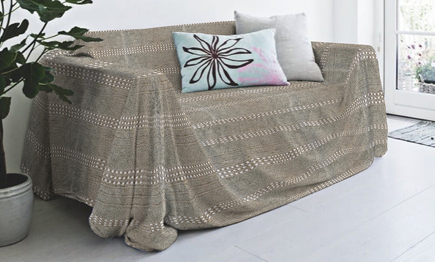 Image 26: Bankhoes en sprei van gerecycled katoen
