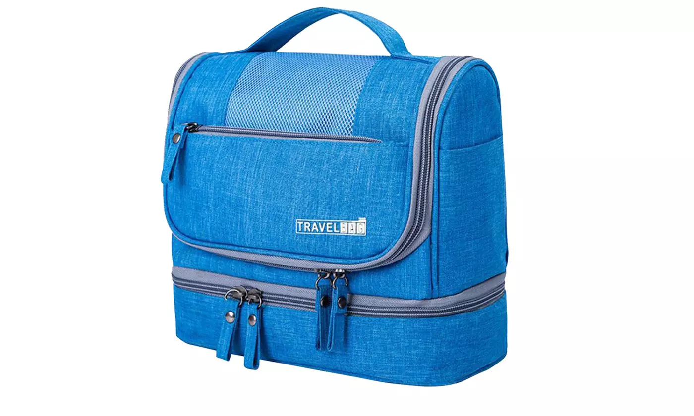 Large Hanging Toiletry Bag Travel Makeup Bag Organizer Dry Wet Separation