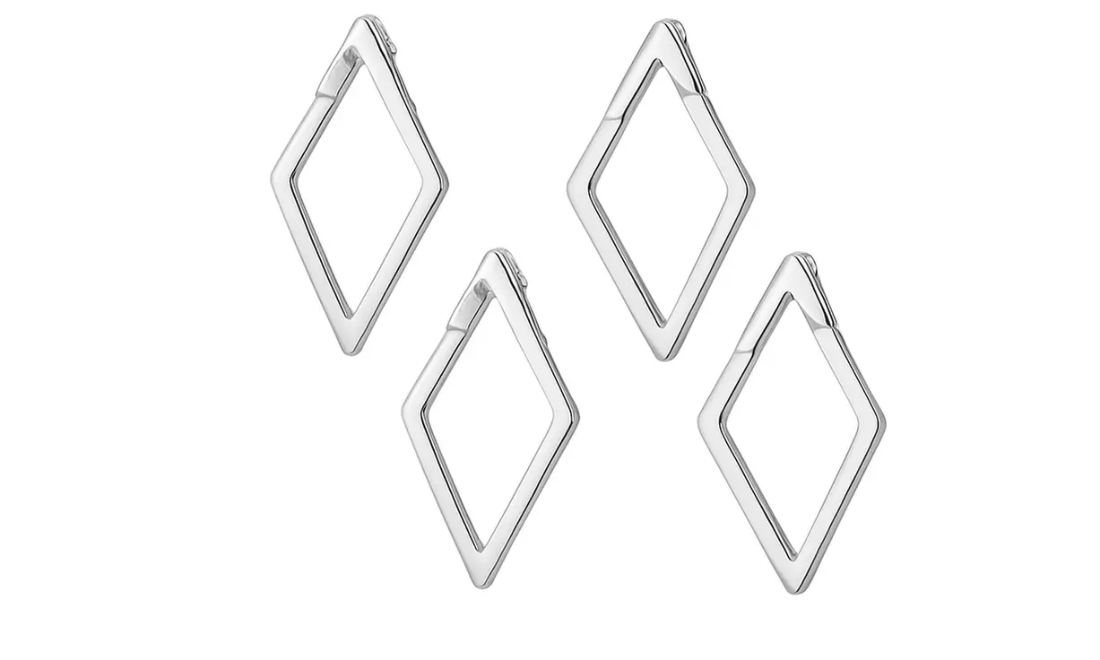 Geo Earrings and V Necklace Set