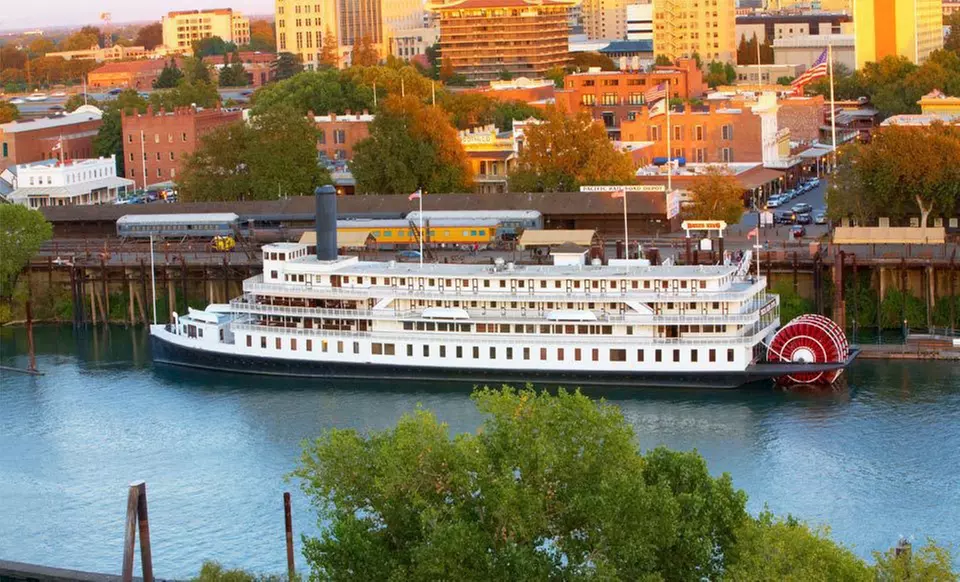 One-Night Stay with Private Tour and a Bottle of Wine at Delta King Hotel in Sacramento, CA - Primary Image