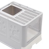 Image 3: Folding Plastic Cat Litter Box Top Entry
