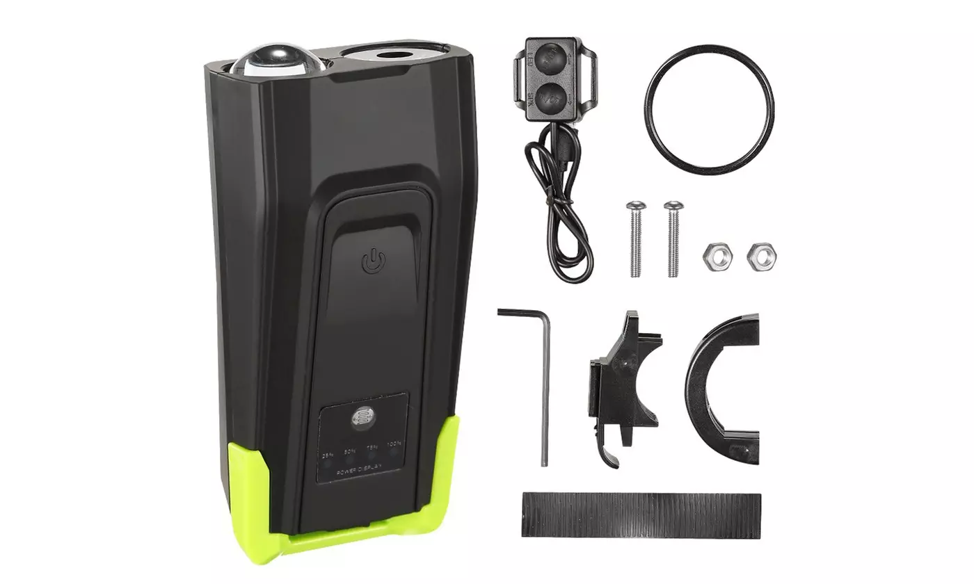 iMounTEK 20000LM Rechargeable Bike Light with 120dB Horn and 6 Lighting Modes