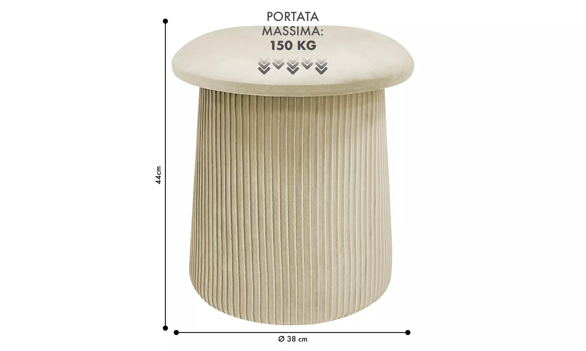 Pouf en forme de champignon