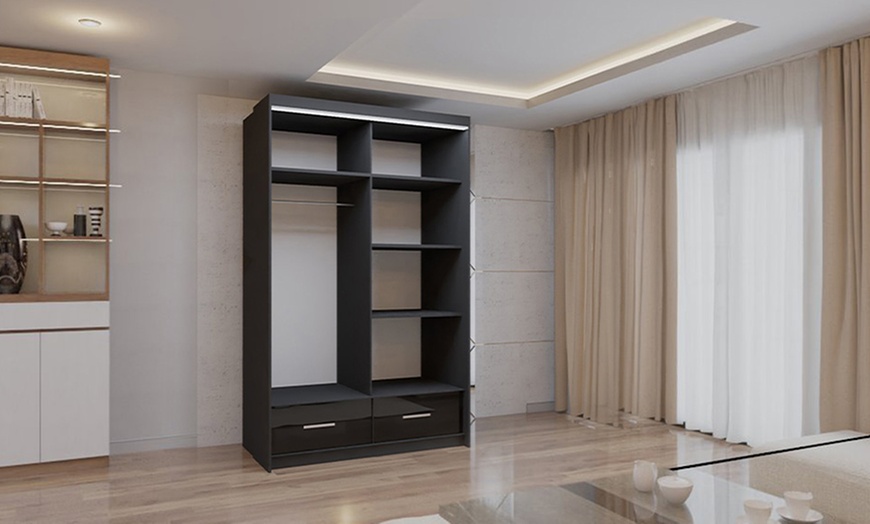 Image 10: Sycylia Sliding Mirror Door Wardrobe