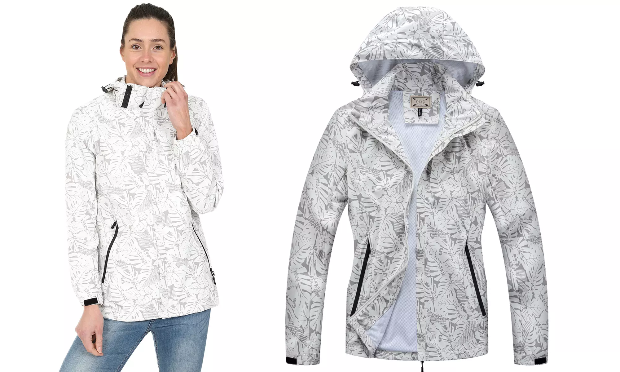 Blu Apparel leichte, bedruckte Regenjacke für Damen