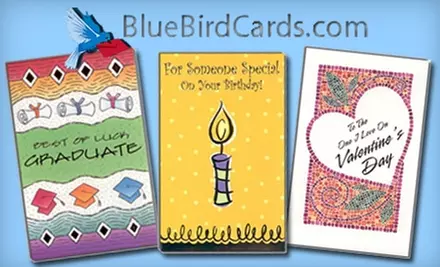 $8 for $16 Worth of Pre-Prepared Greeting Cards from Bluebird Cards - Primary Image