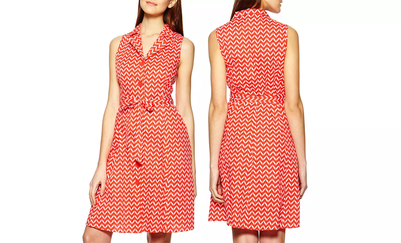 Mlle Gabrielle Collared Shirtdress. Multiple Prints Available. Free Returns. | Brought to You by ideeli - Second Medium